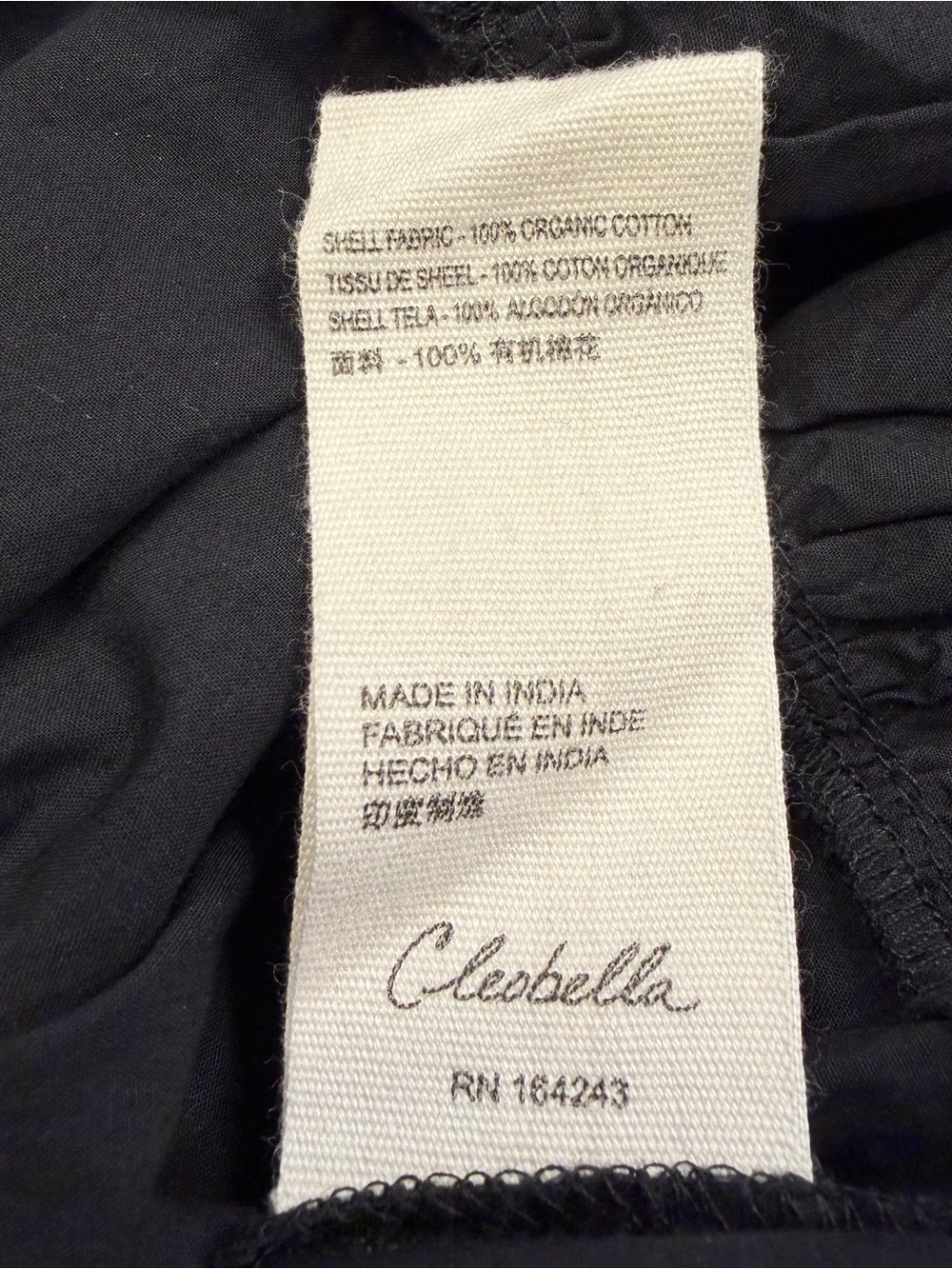Cleobella Diana Ankle Dress Small Black Organic Cotton Smocked Pockets - Picture 14 of 14